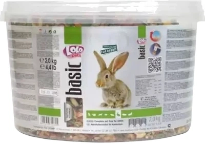 Корм для грызунов LoLo PETS полнорационный корм для кролика 2 кг (5904479712615)