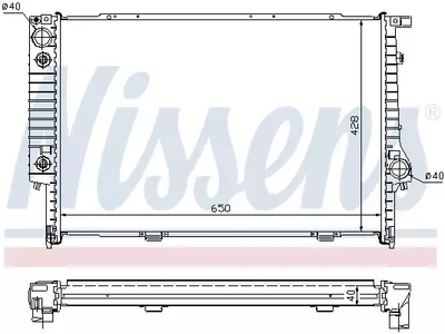 Радиатор охлаждения двигателя BMW 5, NISSENS (60694A)