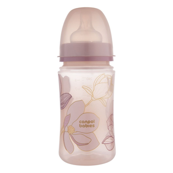 Canpol babies Пляшка антиколікова з широким отвором 240 мл Easystart GOLD - рожева 35/240_pin 5901691886292