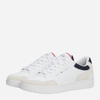 Sneakersy męskie skórzane Tommy Hilfiger FM0FM05058-YBS 43 Białe (8720646034826)