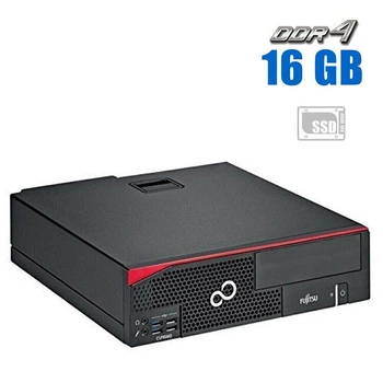 Компьютер Fujitsu Esprimo D556 E85+ SFF / Intel Core i3-6100 (2 (4) ядра по 3.7 GHz) / 16 GB DDR4 / 512 GB SSD / Intel HD Graphics 530 б/у