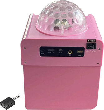 Portatywny głośnik N-Gear Bluetooth z dwoma mikrofonami DiscoBlock 410P Pink (8719327187586)