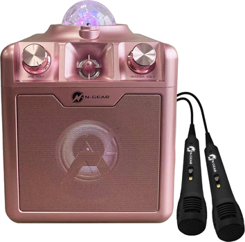 Przenośny głośnik N-Gear Bluetooth z dwoma mikrofonami DiscoStar 710SP Space Pink (8720589823129)