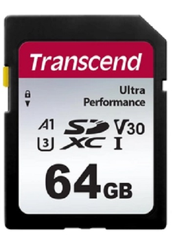 Карта памяти SD 64Gb Transcend Ultra performance C10 UHS-I U3 (TS64GSDC340S)