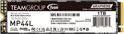 SSD диск Team Group MP44L 1TB M.2 2280 PCIe 4.0 x4 3D NAND TLC (TM8FPK001T0C101)