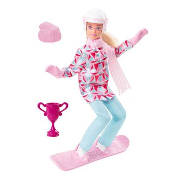 Lalka z akcesoriami Mattel Barbie Winter Sports Snowboarder 30 cm (194735015634)