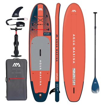 Надувна SUP дошка для SUP-серфінгу Aqua Marina Atlas 12′0" Advanced All-Around (BT-23ATP) з веслом, насосом і сумкою для зберігання