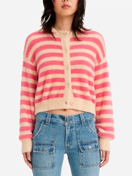 Кардиган жіночий Levi's 31594992 2XL Бежевий/Розовий (1159808796)