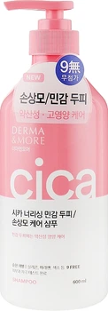 Восстанавливающий шампунь - KeraSys Derma & More Cica Repair Shampoo 600ml (605063-195788)
