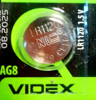 БАТАРЕЙКА ЧАСОВАЯ VIDEX AG8/LR1120 BLISTER CARD 1 ШТ (AG8/10B/1.5V)