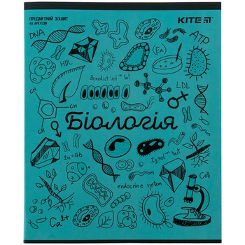 Предметний зошит Kite Sketch Біологія 48 аркушів клітинка гібр. лак + УФ лак (K24-240-17)