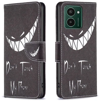 Чехол с рисунком Deexe Color Wallet для HMD Pulse / Pulse Plus - Don't Touch My Phone