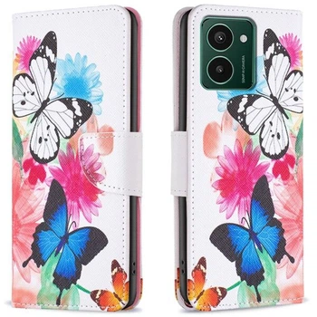Чехол с рисунком Deexe Color Wallet для HMD Pulse / Pulse Plus - Two Butterflies