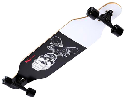 Лонгборд Nils Extreme Skull2 Wood Skate (5907695556728)