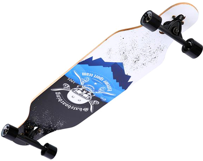 Longboard Nils Extreme Skull Wood Skate (5907695556872)