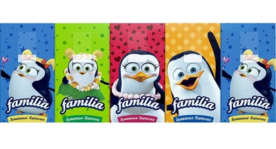 Платки носовые Familia 3-слойные 10х10 шт