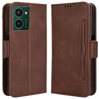Чехол-книжка с кармашками Deexe Wallet Stand для HMD Pulse / Pulse Pro / Pulse Plus - Brown