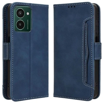 Чехол-книжка с кармашками Deexe Wallet Stand для HMD Pulse / Pulse Pro / Pulse Plus - Blue