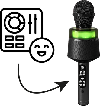 Mikrofon karaoke N-Gear Bluetooth STARMIC S20LSG Space Grey (8720589823198)