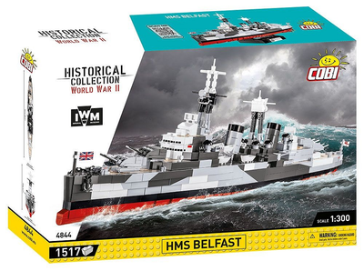 Klocki konstrukcyjne Cobi Historical Collection WWII HMS Belfast 1517 elementów (5902251048440)