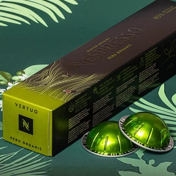 Кава в капсулах Nespresso Vertuo Peru Organic, Швейцарія (10 шт.), 40 мл