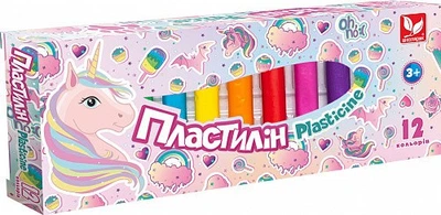 Пластилін круглий восковий Unicorn 12 кольорів, 150 г 4823088231083 303221007-UA