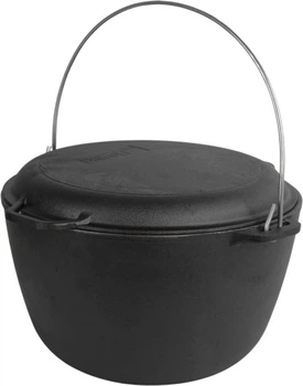 Казан чугунный азиатский с крышкой-сковородой Brizoll KT-10-2 10 л 36 см черный 4882816