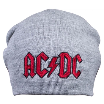 Шапка з вишивкою AC/DC (logo), сіра