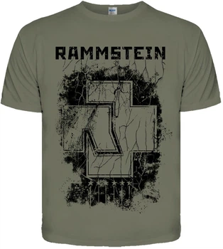 Оливкова футболка Rammstein "Sechs Herzen Die Brennen", Размер L