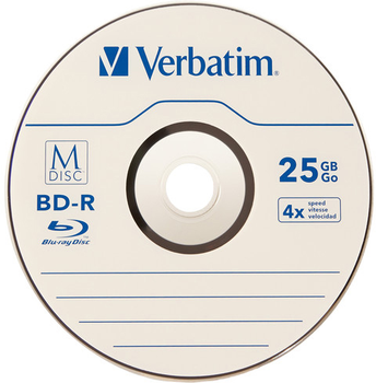 Dyski Verbatim M-Disc BD-R 25 GB 4x 25 szt Spindle Printable (0023942989097)