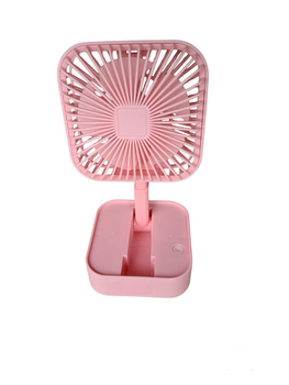 Портативний настільний міні вентилятор Mini Fan JY-1129 USB Рожевий