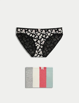 Набор женских трусиков Marks&Spencer бикини 18(46) 5 шт dusted mint разноцветный 0005