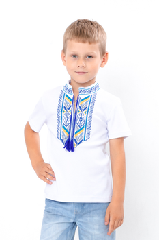 Вишиванка для хлопчика з коротким рукавом Носи своє 110 Білий (p-14750-167389)
