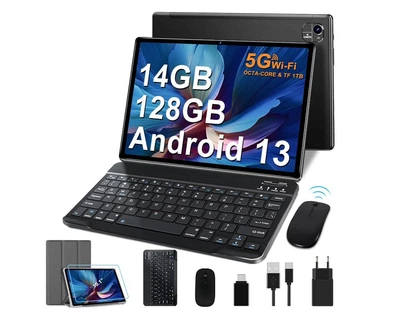 Планшет 10.1" Facetel Q10 14/128Gb Android 13 8000 mAh Wi-Fi + чехол
