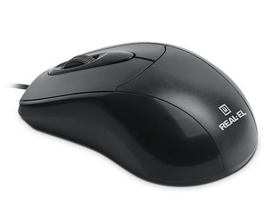 Мышка REAL-EL RM-207 USB черная Refurbished