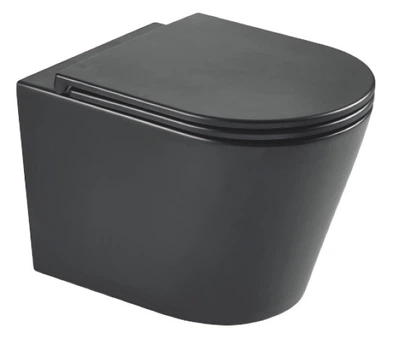 Унитаз подвесной Mixxus Premium Bevel-0301-R Black 515x355x365mm система смыва RIMLESS (MP6471)
