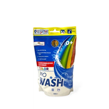 Кисневий порошок Pro WASH Color для кольорових тканин 500 г