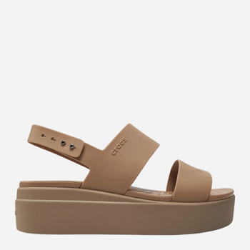 Sandały damskie na platformie Crocs Brooklyn Low Wedge W 206453-2EL 39-40 Beżowe (196265590896)