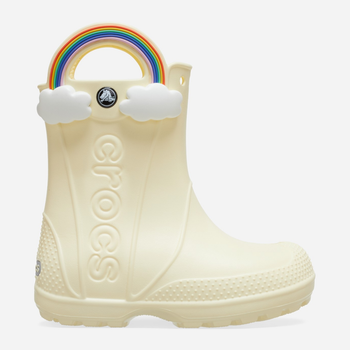 Дитячі гумові чоботи для дівчинки Crocs Handle It Rainbpw Rain Boot Kids 210026-76O 33-34 Молочні (196265679638)