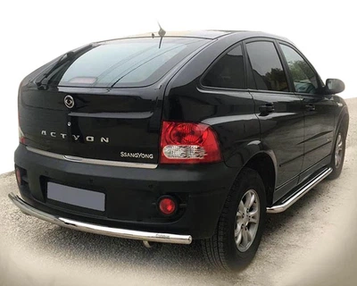 Задняя защита AK002 (нерж) для SsangYong Action 2006- гг