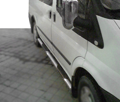 Боковые трубы (2 шт., нерж.) L2 (Long)/L3 (Extended) для Ford Transit 2014- гг