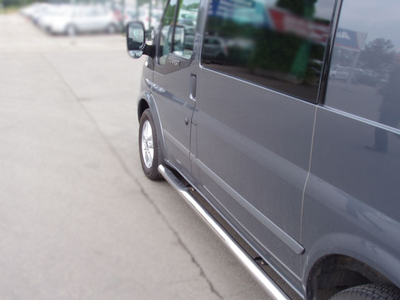 Боковые трубы (2 шт., нерж.) L2 (Long)/L3 (Extended) для Ford Transit 2014- гг