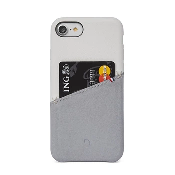 Кожаный чехол Decoded Back Cover для iPhone SE 2020/8/7/6s/6 White/Gray (DA6IPO7SO1WEGY)