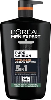 Чоловічий гель L'oréal Men Expert PURE CARBON Shower Gel 5 в 1 XXXL 1L