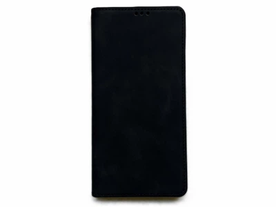 Защитный чехол-книжка K'try для Samsung Galaxy Note 10 Plus черный, из матовой искусственной кожи со слотами для карт