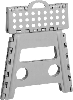 Табурет Zeller протиковзкий розкладний сірий 37 x 30 x 32 см (4003368130347)