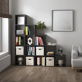 Стеллаж горка на 15 ячеек Vays М-05 178х178х29 антрацит