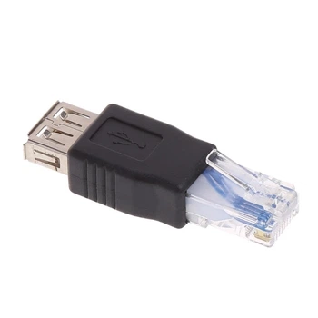 Перехідник адаптер USB 2.0 на RJ45 LAN Ethernet 100 Мбіт/с для роутера, ADSL-модему (48418)
