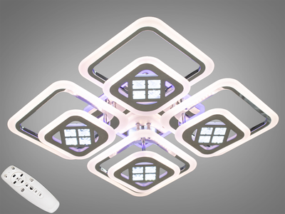 Люстра светодиодная Diasha с диммером и подсветкой A2102/4+4HR LED 3color dimmer