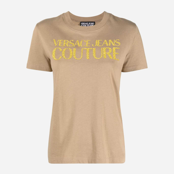 Koszulka damska bawełniana Versace Jeans Couture vjc76hahg03cj00g737 S Brązowa (8052019551792)